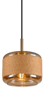 Lampa Wisząca SLV, Pantilo Rope 19, ściemnialny, brąz rdzawy, salon, szkło, nowoczesny