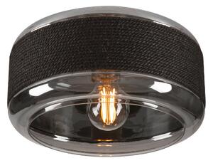 Lampa Sufitowa SLV, Pantilo Rope 27, ściemnialny, czarny, salon, szkło, nowoczesny