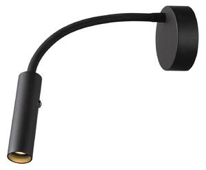 Lampa Ścienna SLV, Karpo Goose, ściemnialny, czarny, sypialnia, metal, nowoczesny