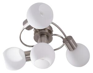 Lampa Sufitowa Lindby, Ciala, ściemnialny, metaliczny, salon, szkło, nowoczesny