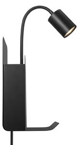 Lampa Ścienna Nordlux, Roomi, czarny, sypialnia, metal, nowoczesny