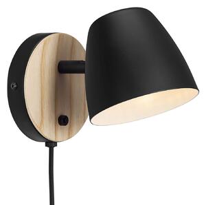 Lampa Ścienna Nordlux, Theo, czarny, salon, metal, nowoczesny