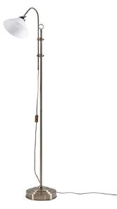 Lampa Podłogowa Lindby, Otis, antyczny mosiądz, salon, metal, antyczny