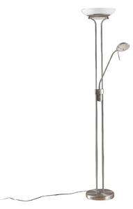 Lampa Podłogowa Lindby, Yveta, ściemnialny, metaliczny, salon, metal, nowoczesny
