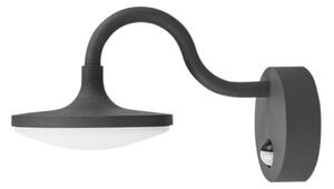 Zewnętrzna Lampa Lucande, Finny, czarny, balkon, aluminium, nowoczesny