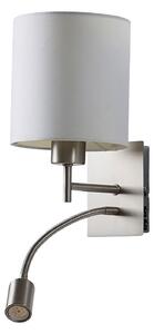 Lampa Ścienna Lindby, Camilo, biały, salon, tkanina | tekstylia, nowoczesny