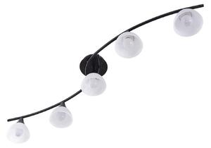 Lampa Sufitowa Lindby, Della, ściemnialny, czarny, salon, szkło, dworkowy | rustykalny