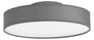 Lampa Sufitowa Lindby, Saira, szary, salon, tkanina | tekstylia, nowoczesny