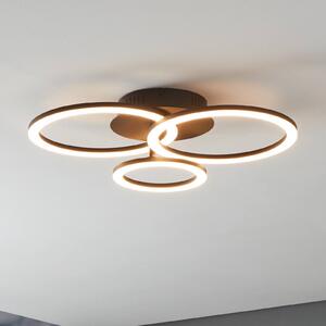 EGLO connect Inteligentna lampa sufitowa Parrapos-Z, możliwość ściemniania, czarny, salon / jadalnia, metal, nowoczesny