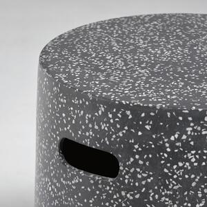 Czarny betonowy stolik Kave Home Jenell, ⌀ 35 cm