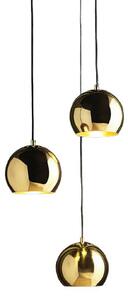 Lampa Wisząca FRANDSEN, Ball, ściemnialny, złoty | mosiężny, salon, metal, design
