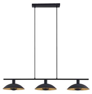 Lampa Wisząca Lindby, Narisara, ściemnialny, czarny, salon, metal, nowoczesny