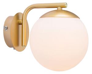 Lampa Ścienna Nordlux, Grant, złoty | mosiężny, salon, szkło