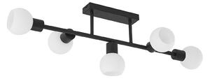 Lampa Sufitowa Lindby, Biscala, ściemnialny, czarny, salon, metal, nowoczesny