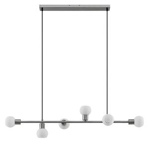 Lampa Wisząca Lindby, Biscala, ściemnialny, metaliczny, salon, metal