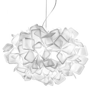 Lampa Wisząca Slamp, CLIZIA, ściemnialny, biały, salon, tworzywo sztuczne, design