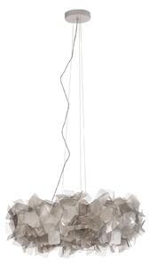 Lampa Wisząca Slamp, Clizia, ściemnialny, szary, salon, tworzywo sztuczne, design
