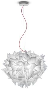 Lampa Wisząca Slamp, Veli Couture, ściemnialny, biały, salon, tworzywo sztuczne, design