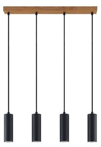 Lampa Wisząca Lindby, Maniva, ściemnialny, drewniany, kuchnia, metal, nowoczesny