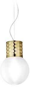 Lampa Wisząca Slamp, złoty | mosiężny, salon, tworzywo sztuczne