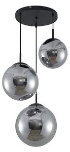 Lampa Wisząca Lindby, Teeja, ściemnialny, szary, salon, szkło, vintage