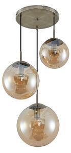 Lampa Wisząca Lindby, Teeja, ściemnialny, antyczny mosiądz, salon, szkło, nowoczesny