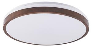 Lampa Sufitowa Lindby, Hudsona, ściemnialny, drewniany, salon, drewno, nowoczesny