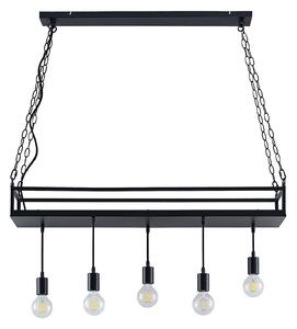 Lampa Wisząca Lindby, Kirista, ściemnialny, czarny, kuchnia, metal, vintage