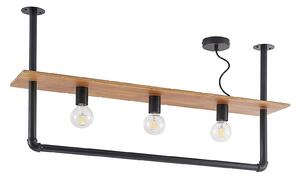 Lampa Sufitowa Lindby, Kirista, ściemnialny, czarny, salon, metal, vintage