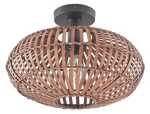 Lampa Sufitowa Lindby, Majeora, ściemnialny, drewniany, salon, bambus, boho