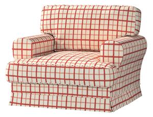 Pokrowiec na fotel Ekeskog kolor czerwony tkanina wzorzysta