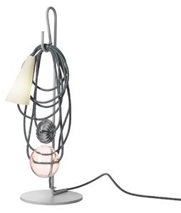 Lampa Stołowa Foscarini, Filo, szary, salon, metal, design