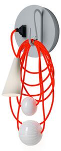 Lampa Ścienna Foscarini, Filo, wielokolorowy, salon, metal, design