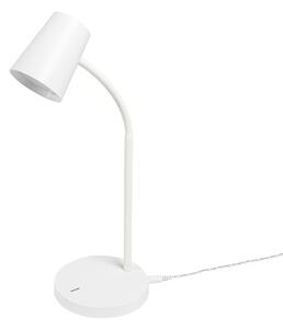 Lampa Stołowa Lindby, Ailina, ściemnialny, biały, gabinet | pracownia, tworzywo sztuczne, nowoczesny