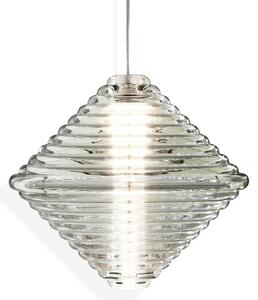 Lampa Wisząca Tom Dixon, Press Cone, ściemnialny, transparentny, salon, szkło, design