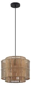 Lampa Wisząca Lindby, Bridga, ściemnialny, drewniany, salon, bambus, boho