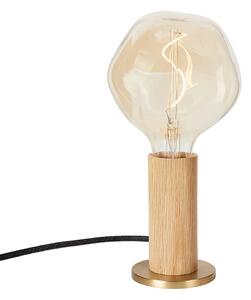 Lampa Stołowa Tala, Knuckle, ściemnialny, drewniany, salon, drewno