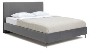 Szare tapicerowane łóżko dwuosobowe ze stelażem 180x200 cm Noira Slim – Bonami Selection