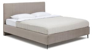 Szarobrązowe tapicerowane łóżko dwuosobowe ze stelażem 180x200 cm Noira Slim – Bonami Selection