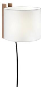 Lampa Ścienna Santa & Cole, ściemnialny, biały, salon, drewno