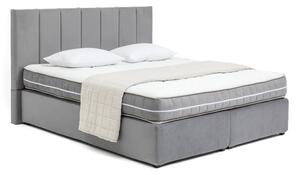 Szare łóżko kontynentalne 180x200 cm Olia Bold Line – Bonami Selection