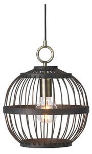 Lampa Wisząca Halo Design, czarny, jadalnia, drewno