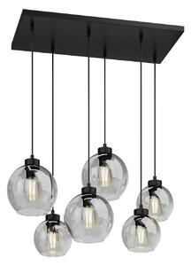 Lampa Wisząca TK Lighting, Cubus, ściemnialny, szary, salon, szkło, nowoczesny