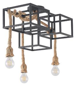 Lampa Sufitowa Lucande, Andrik, ściemnialny, czarny, salon, metal, nowoczesny