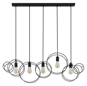 Lampa Wisząca Lucande, Andrik, ściemnialny, czarny, salon, metal, nowoczesny