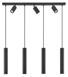 Lampa Wisząca Lindby, Sanad, ściemnialny, czarny, salon, metal, nowoczesny