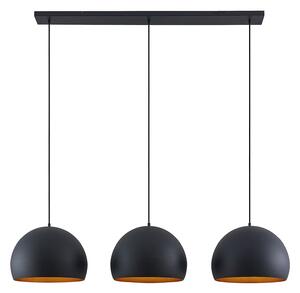 Lampa Wisząca Lindby, Tarjei, ściemnialny, czarny, salon, metal, nowoczesny