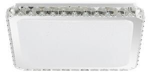 Lampa Sufitowa Lindby, Lorand, ściemnialny, biały, salon, kryształ, nowoczesny