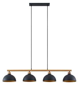 Lampa Wisząca Lindby, Tirzana, ściemnialny, czarny, salon, metal, vintage