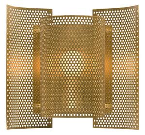 Lampa Ścienna Northern, Butterfly perforated, ściemnialny, złoty | mosiężny, salon, metal, design